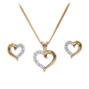 Gold-Plated Pendant & Earrings - Product number 3506126