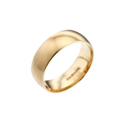 Groom's 18ct Gold 7mm Plain Wedding Ring
