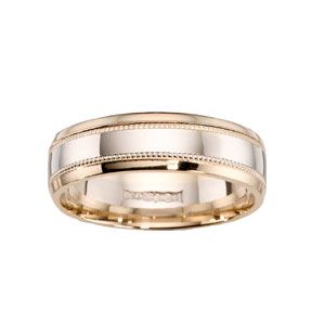 Groom's 2 Colour Gold Ring - Product number 3510271