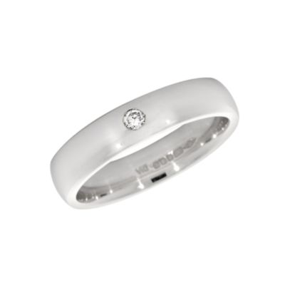 Men's 9ct white gold diamond wedding ring - Product number 3511138