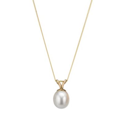 9ct Gold White Freshwater Pearl Pendant