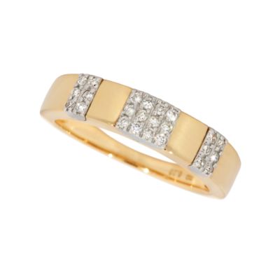 Ladies' 18ct two-colour diamond wedding ring - Product number 3511812