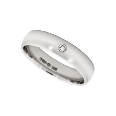 Platinum men's diamond wedding ring