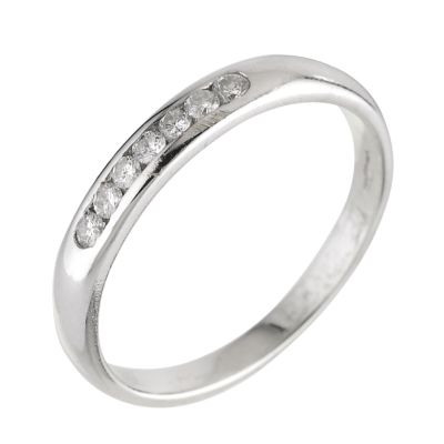 Ladies' 9ct white gold channel set diamond wedding ring - Product number 3512541