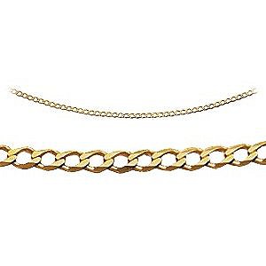 9ct gold 10 Solid Curb Anklet