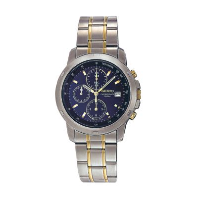 Menand#39;s Two-tone Chronograph Bracelet Watch