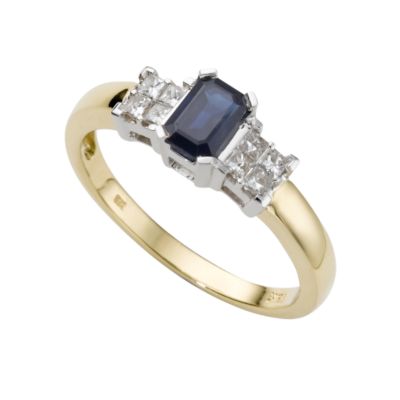 18ct gold sapphire and diamond ring