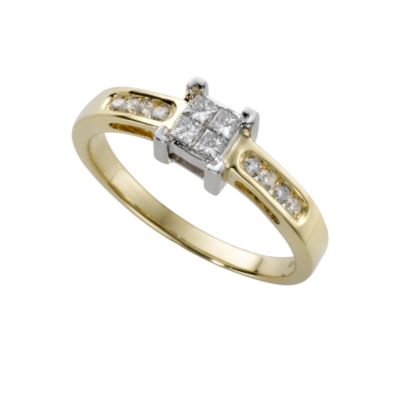 18ct gold third carat princess cut diamond ring - Product number 3523292