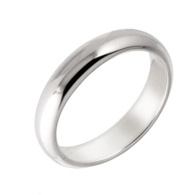 sterling Silver Plain Wedding Band - Size L