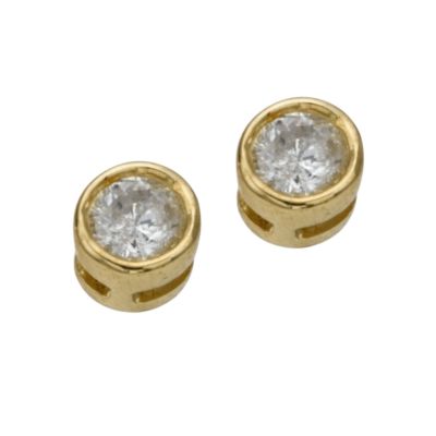 9ct gold quarter carat diamond earrings - Product number 3532755