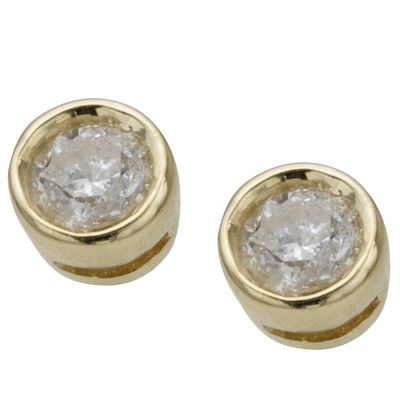 9ct gold third carat diamond solitaire earrings - Product number 3533670