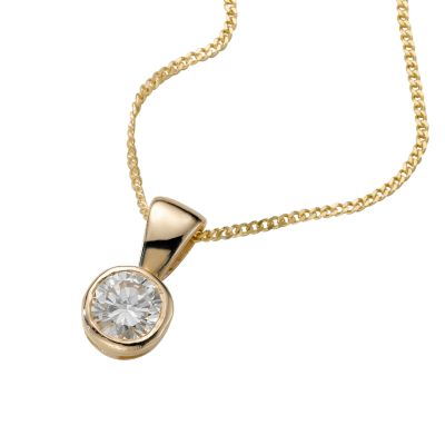9ct gold third carat diamond pendant - Product number 3536211