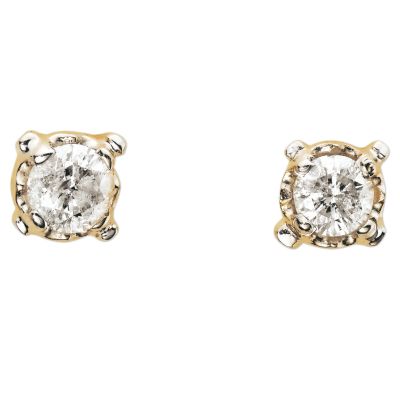 9ct gold 1/4 Carat Diamond Stud Earrings