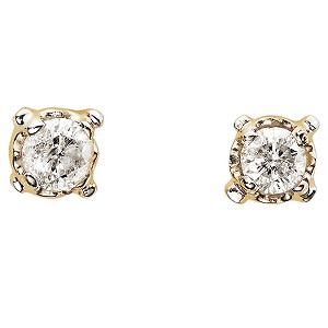 9ct gold 1/4 Carat Diamond Stud Earrings