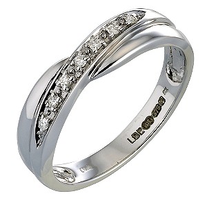 H Samuel 9ct White Gold Eternity Diamond Ring