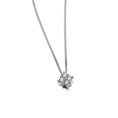 9ct white gold diamond pendant - Product number 3537080