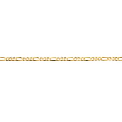 9ct gold 7.25`` Figaro Bracelet