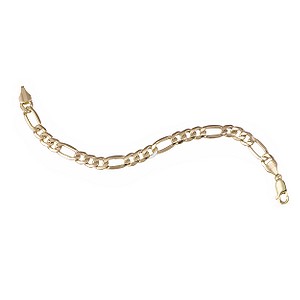 Ladiesand#39; 9ct Gold Figaro Bracelet