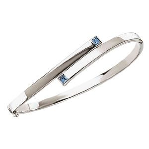 White Gold Blue Topaz Bangle - Product number 3543773