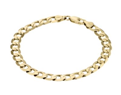 Mens 9ct Gold Curb Bracelet