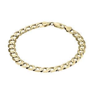 Mens 9ct Gold Curb Bracelet