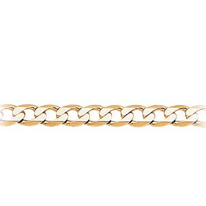 H Samuel 9ct Gold 8.5`` Solid Curb Bracelet