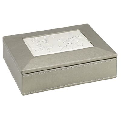 Metallic Medium Aluminium Inlay Jewellery Box H.Samuel