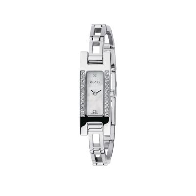 Gucci ladies' stainless steel diamond-set watch