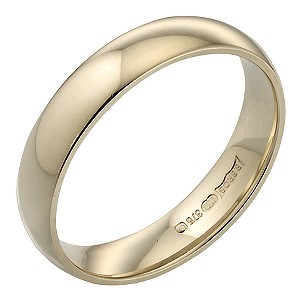 9ct gold 4mm Wedding Band