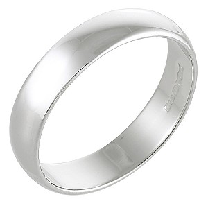 9ct White Gold Wedding 5mm Ring