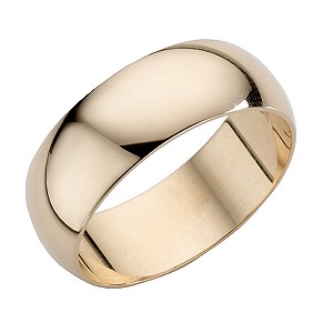 9ct Yellow Gold Extra Heavyweight D Shaped Ring