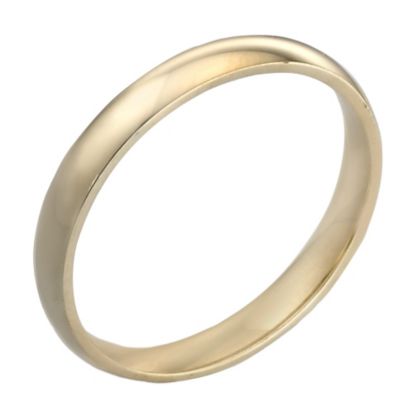 18ct Gold 3mm Court Wedding Ring