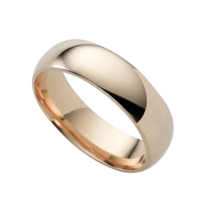 9ct gold super heavy 6mm court ring
