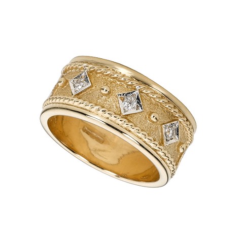 ladies 9ct gold diamond wedding ring