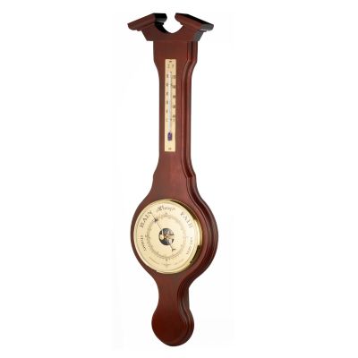Solid Mahogany Barometer & Thermometer