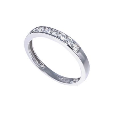 18ct white gold third carat diamond half-eternity ring