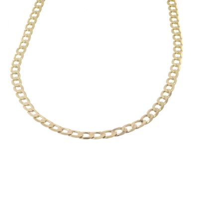 20" 9ct gold bevelled solid curb chain - Product number 3677117