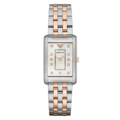 Emporio Armani Ladies' Two Colour Stone Set Bracelet Watch Ernest Jones
