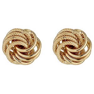 9ct gold Small Twisted Knot Earrings