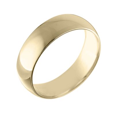 9ct gold 6mm court ring