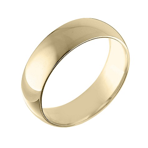 9ct gold 6mm court ring