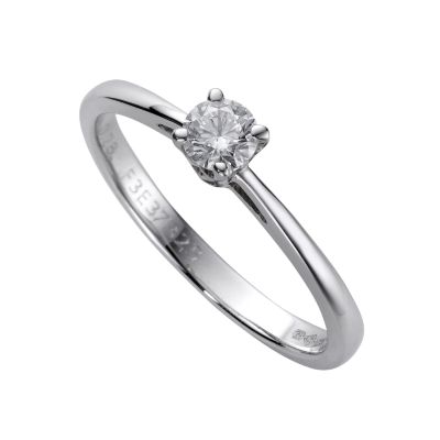 Platinum quarter carat diamond solitaire ring - Product number 4011406