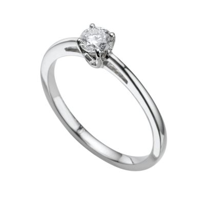 Platinum third carat diamond solitaire ring - Product number 4011562