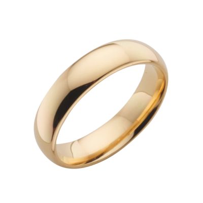 18ct gold super heavy 5mm court ring