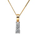 9ct Gold 1/4 Carat Diamond Trilogy Pendant