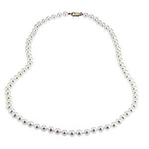 9ct Yellow Gold Cultured Freshwater 5.5-6mm Pearl Necklace