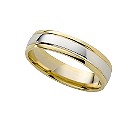 Ladies' 18ct two-colour gold wedding ring