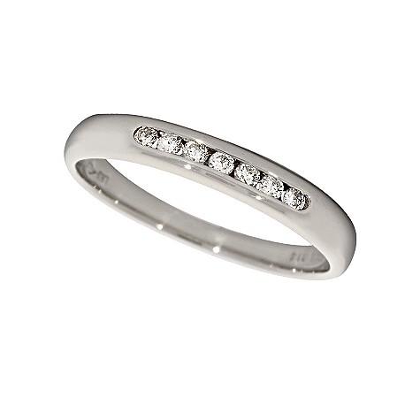 Ladies' 18ct white gold quarter carat diamond wedding ring
