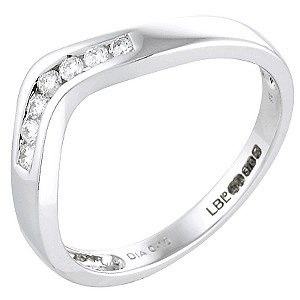 9ct White Gold Diamond V Shape Wedding Ring9ct White Gold Diamond V Shape Wedding Ring