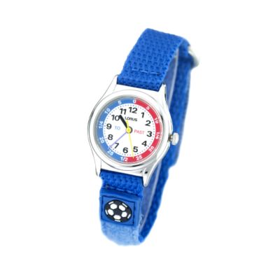 Boyand#39;s Blue Velcro Strap Football Watch
